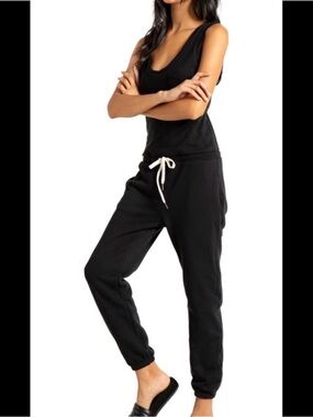 n:PHILANTHROPY Black Sleeveless Drawstring Jogger Jumpsuit